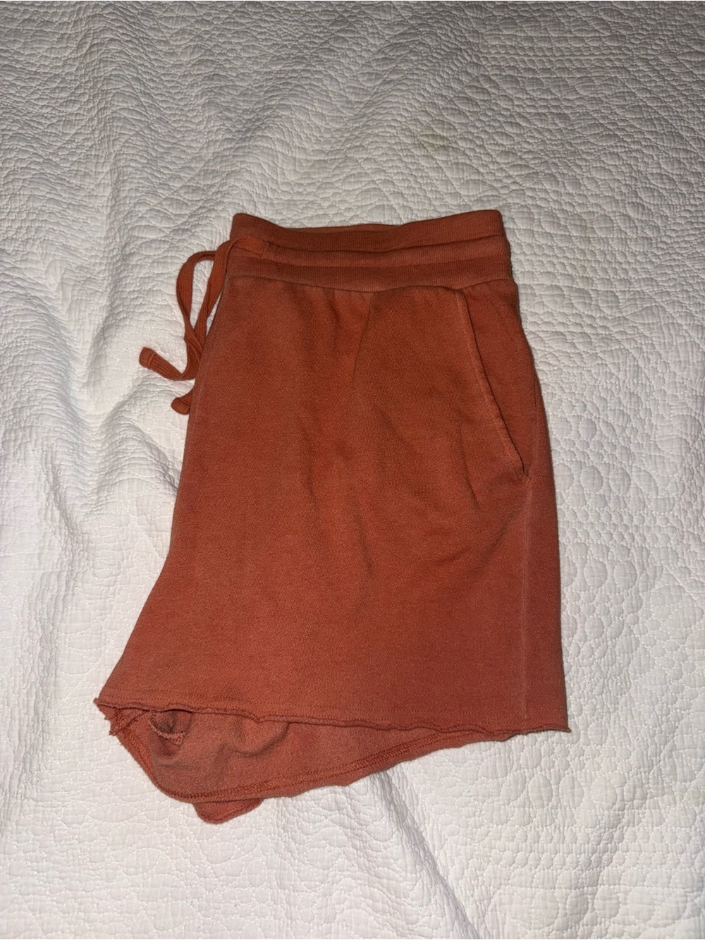 Rust Orange Drawstring sweatshorts - Picture 1 of 4
